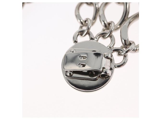Clip per cintura in metallo argento CHANEL COCO Mark Chain per costumi CC Auth 133239M - vista 11