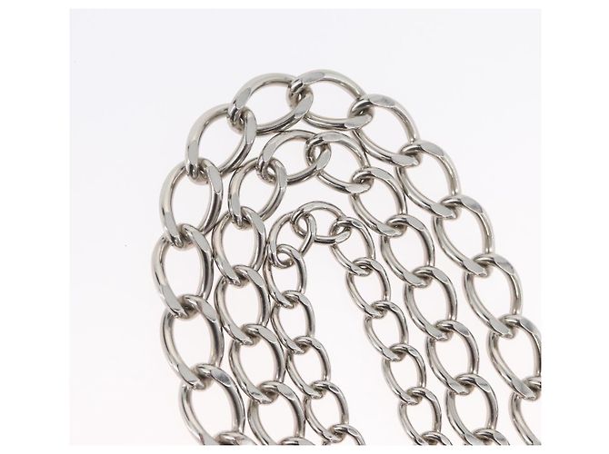 Clip per cintura in metallo argento CHANEL COCO Mark Chain per costumi CC Auth 133239M - vista 5