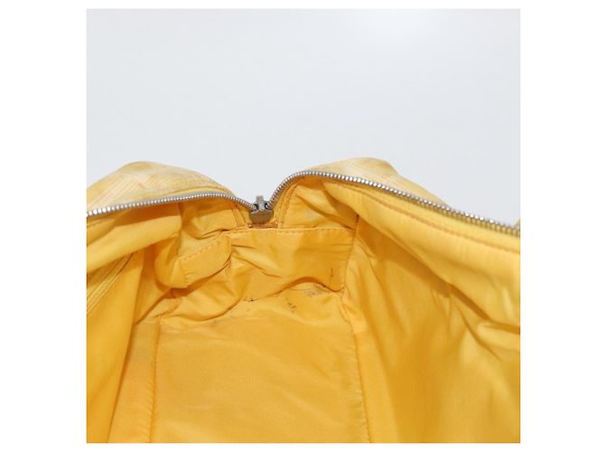 CHANEL Nuova Borsa da Viaggio in Nylon Gialla Argento CC Auth LNZ232 Giallo - vista 20