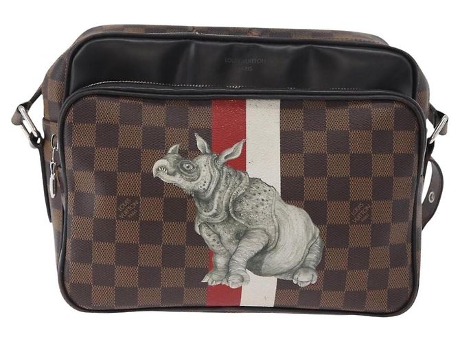 LOUIS VUITTON Borsa Chapman Brothers Nile PM Damier Ebene N42704 LV Auth 170961 - vista 13