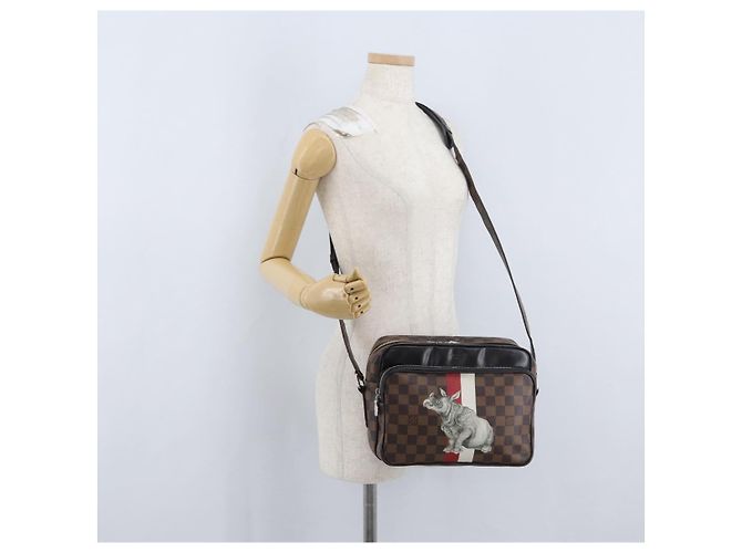 LOUIS VUITTON Borsa Chapman Brothers Nile PM Damier Ebene N42704 LV Auth 170961 - vista 25