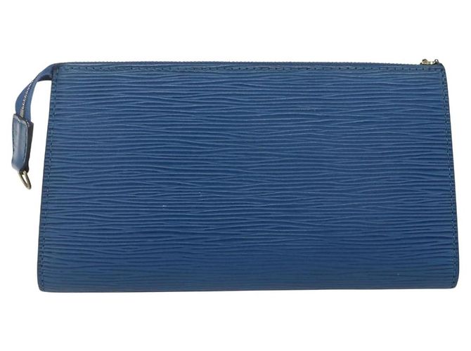 LOUIS VUITTON Epi Pochette Accessori Pouch Blu M52985 LV Auth am10677 - vista 2