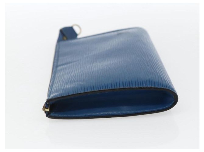 LOUIS VUITTON Epi Pochette Accessori Pouch Blu M52985 LV Auth am10677 - vista 3