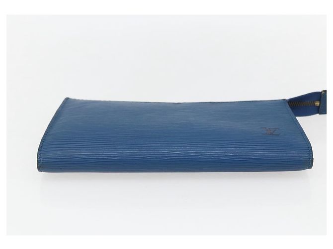 LOUIS VUITTON Epi Pochette Accessori Pouch Blu M52985 LV Auth am10677 - vista 6
