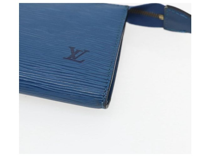 LOUIS VUITTON Epi Pochette Accessori Pouch Blu M52985 LV Auth am10677 - vista 7