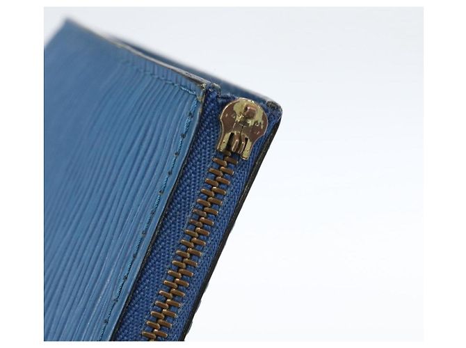 LOUIS VUITTON Epi Pochette Accessori Pouch Blu M52985 LV Auth am10677 - vista 9