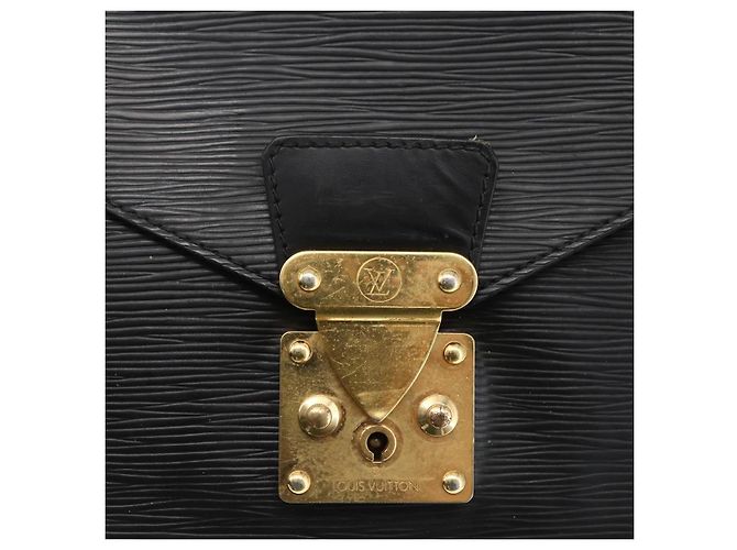 LOUIS VUITTON Borsa a Mano Epi Monceau 28 Nera M52122 LV Auth ka2571 Nero - vista 17