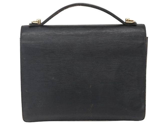 LOUIS VUITTON Borsa a Mano Epi Monceau 28 Nera M52122 LV Auth ka2571 Nero - vista 2