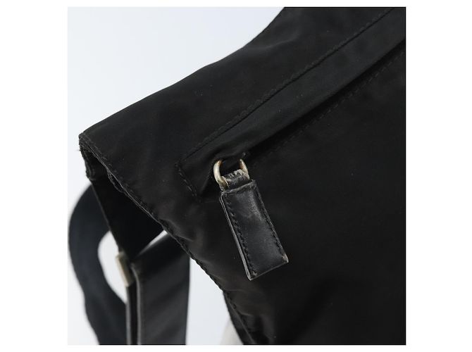 Bolso de Hombro PRADA Nylon Negro Plata Auténtico 169431 - vista 10