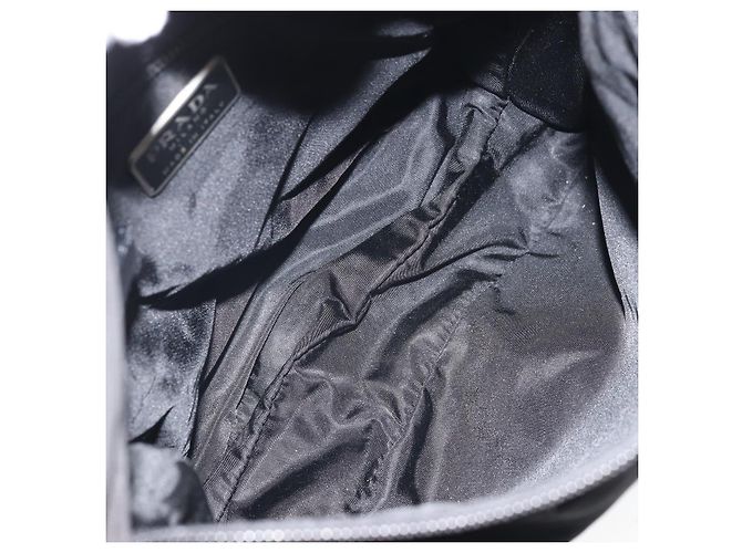 Bolso de Hombro PRADA Nylon Negro Plata Auténtico 169431 - vista 11