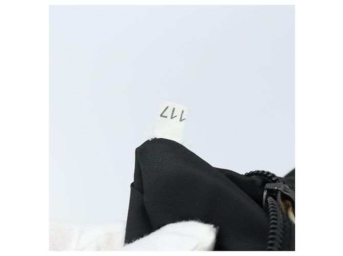 Bolso de Hombro PRADA Nylon Negro Plata Auténtico 169431 - vista 12