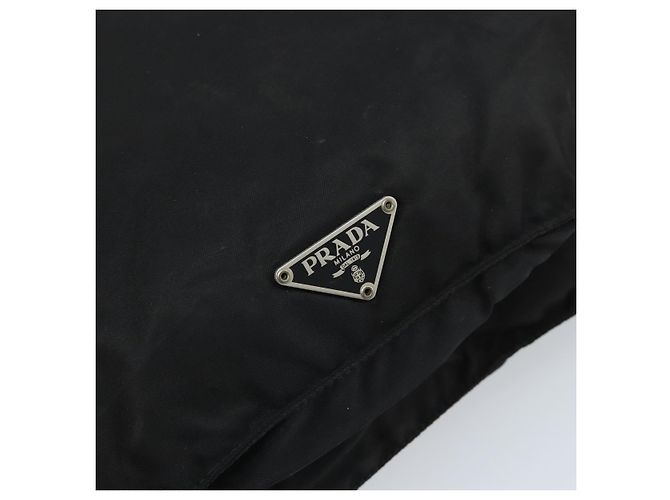Bolso de Hombro PRADA Nylon Negro Plata Auténtico 169431 - vista 17