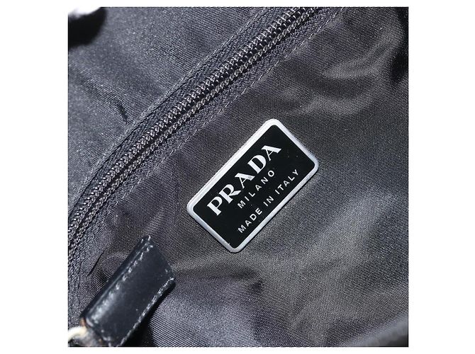 Bolso de Hombro PRADA Nylon Negro Plata Auténtico 169431 - vista 18