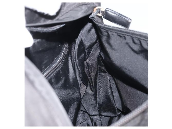 Bolso de Hombro PRADA Nylon Negro Plata Auténtico 169431 - vista 19