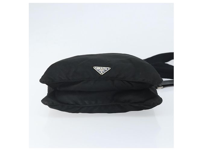 Bolso de Hombro PRADA Nylon Negro Plata Auténtico 169431 - vista 5