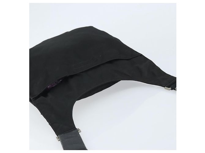 Bolso de Hombro PRADA Nylon Negro Plata Auténtico 169431 - vista 6