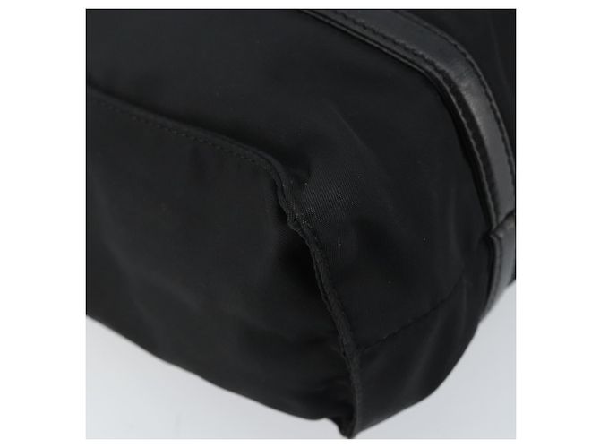 PRADA Bolsa de mão em nylon preto prata Auth kk630 - vista 14