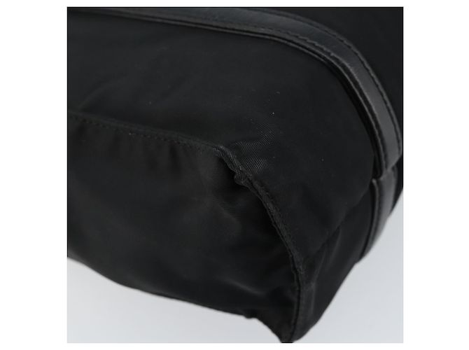 PRADA Bolsa de mão em nylon preto prata Auth kk630 - vista 16