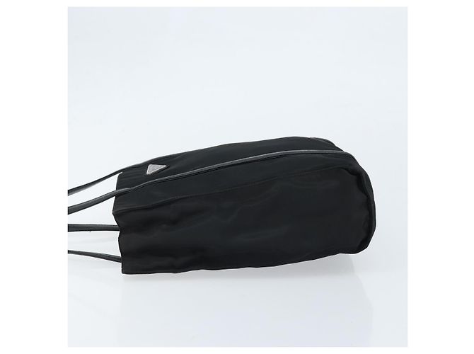 PRADA Bolsa de mão em nylon preto prata Auth kk630 - vista 4
