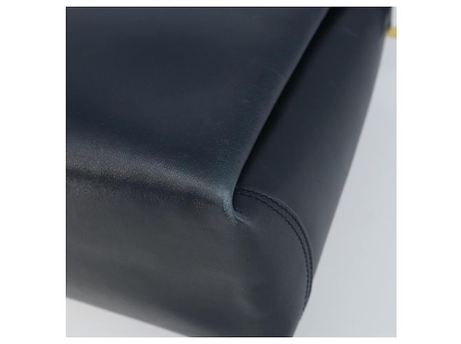 Borsa a mano GUCCI in pelle blu navy con oro 000 406 1080 Auth 173159 D'oro - vista 12