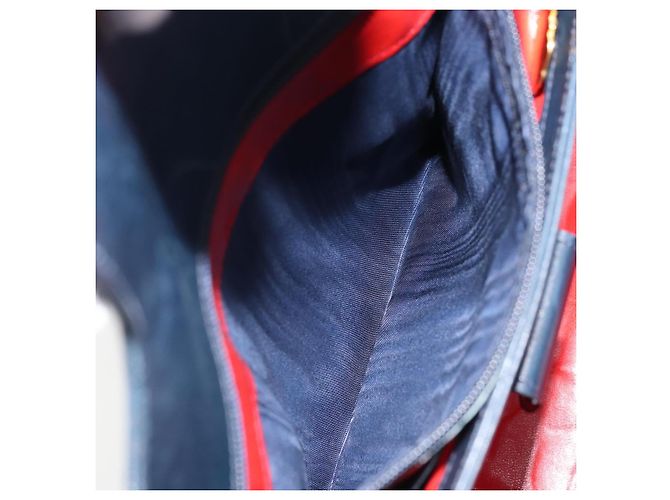 Borsa a mano GUCCI in pelle blu navy con oro 000 406 1080 Auth 173159 D'oro - vista 20