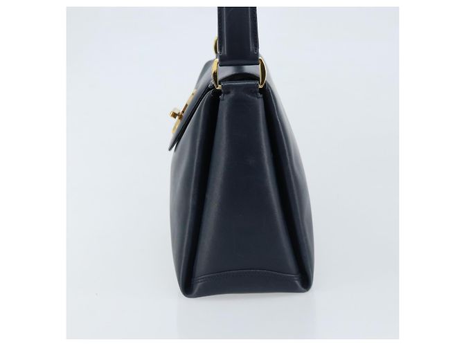 Borsa a mano GUCCI in pelle blu navy con oro 000 406 1080 Auth 173159 D'oro - vista 5