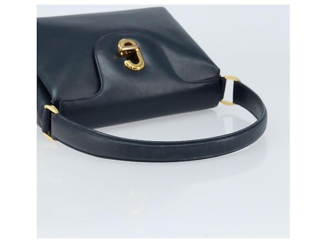 Borsa a mano GUCCI in pelle blu navy con oro 000 406 1080 Auth 173159 D'oro - vista 7