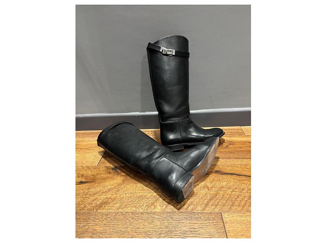 Botas de montar de cuero negro Hermès - vista 11