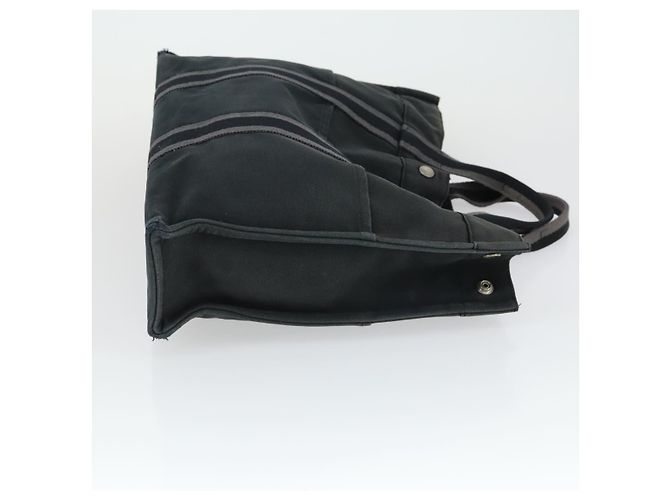 Hermès HERMES Borsa Fourre Tout in Tela 3 Pezzi Beige Marrone Nero Auth ti3717 - vista 18