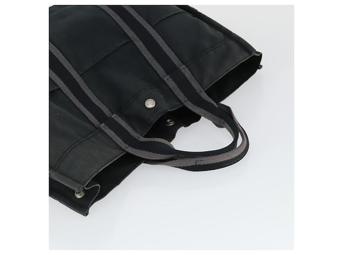 Hermès HERMES Borsa Fourre Tout in Tela 3 Pezzi Beige Marrone Nero Auth ti3717 - vista 19
