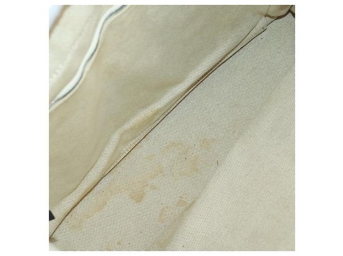 Hermès HERMES Borsa Fourre Tout in Tela 3 Pezzi Beige Marrone Nero Auth ti3717 - vista 8