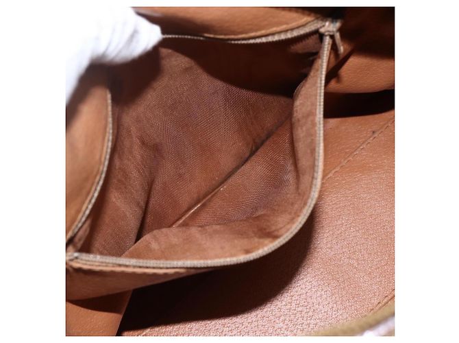 Céline Borsa a mano in tela Macadam CELINE in pelle PVC marrone oro Auth 173522 D'oro - vista 21