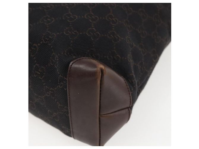 GUCCI GG Canvas Tote Bag Dunkelbraun Silber 28893 Auth ep13456 - Ansicht 12