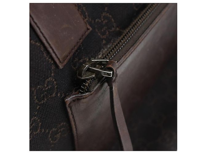 GUCCI GG Canvas Tote Bag Dunkelbraun Silber 28893 Auth ep13456 - Ansicht 21