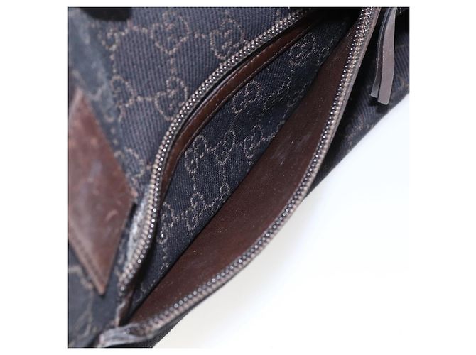 GUCCI GG Canvas Tote Bag Dunkelbraun Silber 28893 Auth ep13456 - Ansicht 22