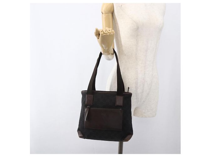 GUCCI GG Canvas Tote Bag Dunkelbraun Silber 28893 Auth ep13456 - Ansicht 24