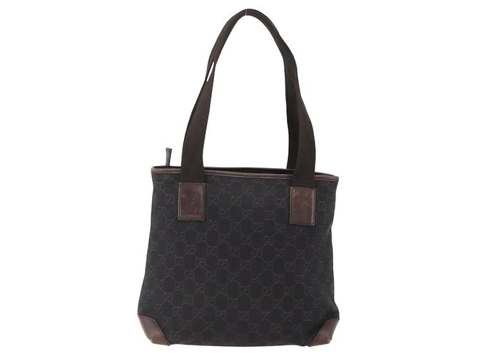 GUCCI GG Canvas Tote Bag Dunkelbraun Silber 28893 Auth ep13456 - Ansicht 3
