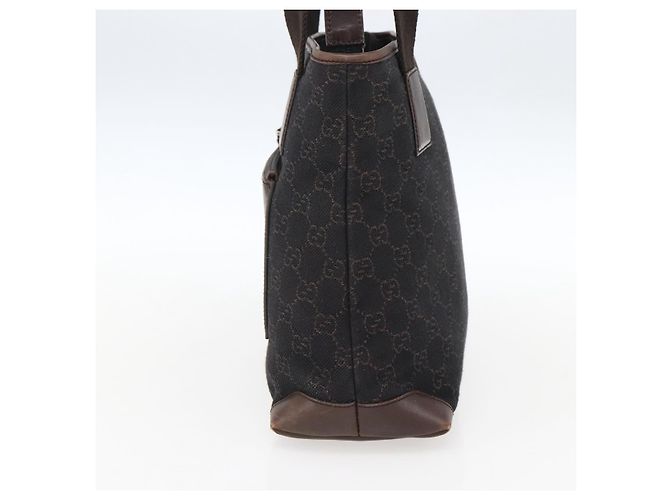 GUCCI GG Canvas Tote Bag Dunkelbraun Silber 28893 Auth ep13456 - Ansicht 5
