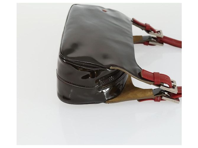 BALLY Borsa a Spalla in PVC Lucido 2 Pezzi Bordeaux Blu Auth 169519 Bordò - vista 12