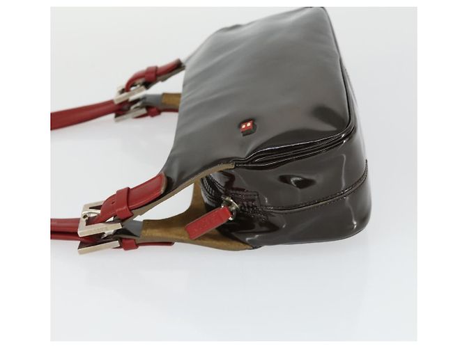 BALLY Borsa a Spalla in PVC Lucido 2 Pezzi Bordeaux Blu Auth 169519 Bordò - vista 13