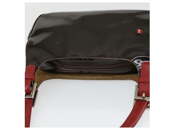 BALLY Borsa a Spalla in PVC Lucido 2 Pezzi Bordeaux Blu Auth 169519 Bordò - vista 14