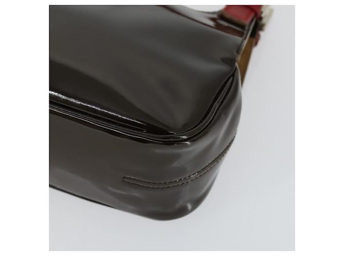 BALLY Borsa a Spalla in PVC Lucido 2 Pezzi Bordeaux Blu Auth 169519 Bordò - vista 18