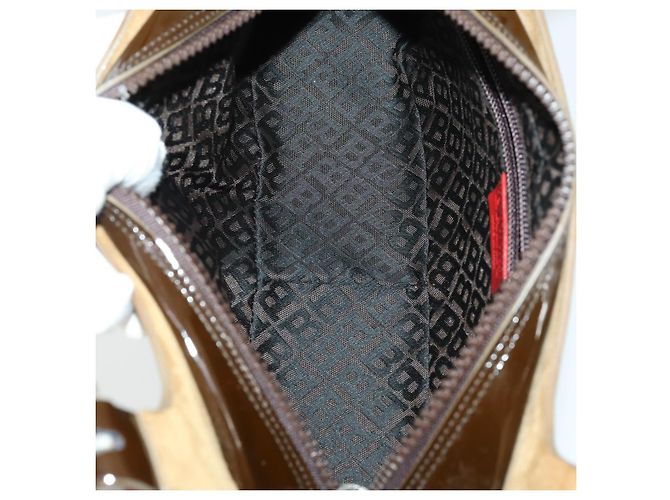 BALLY Borsa a Spalla in PVC Lucido 2 Pezzi Bordeaux Blu Auth 169519 Bordò - vista 19