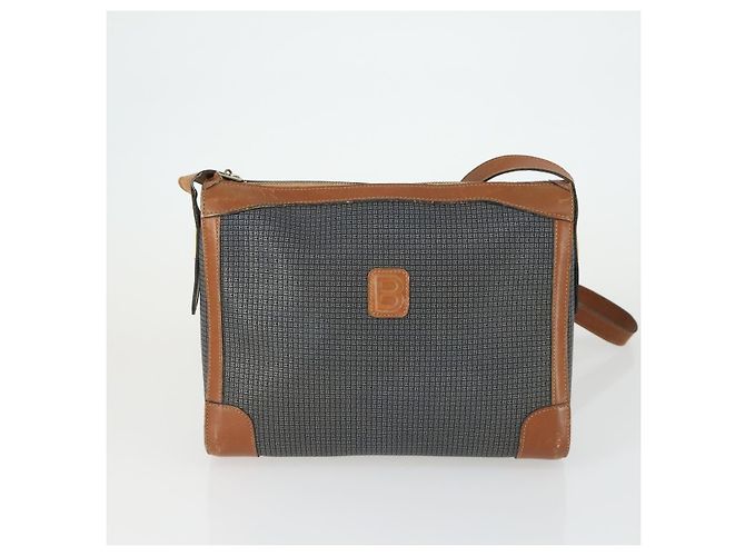 BALLY Borsa a Spalla in PVC Lucido 2 Pezzi Bordeaux Blu Auth 169519 Bordò - vista 2