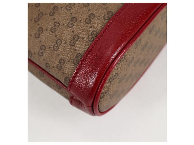 Borsa di collaborazione GUCCI Micro GG Supreme Doraemon in PVC beige e oro Auth 132450SAM D'oro - vista 16