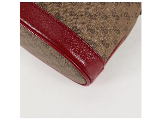 Borsa di collaborazione GUCCI Micro GG Supreme Doraemon in PVC beige e oro Auth 132450SAM D'oro - vista 17