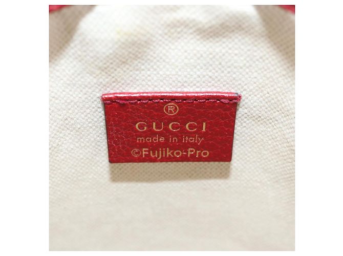 Borsa di collaborazione GUCCI Micro GG Supreme Doraemon in PVC beige e oro Auth 132450SAM D'oro - vista 18