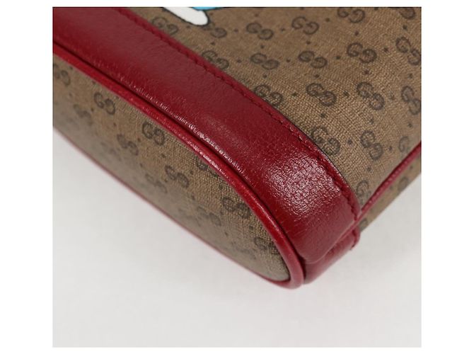 Borsa di collaborazione GUCCI Micro GG Supreme Doraemon in PVC beige 647801 Auth 135552SAM D'oro - vista 15