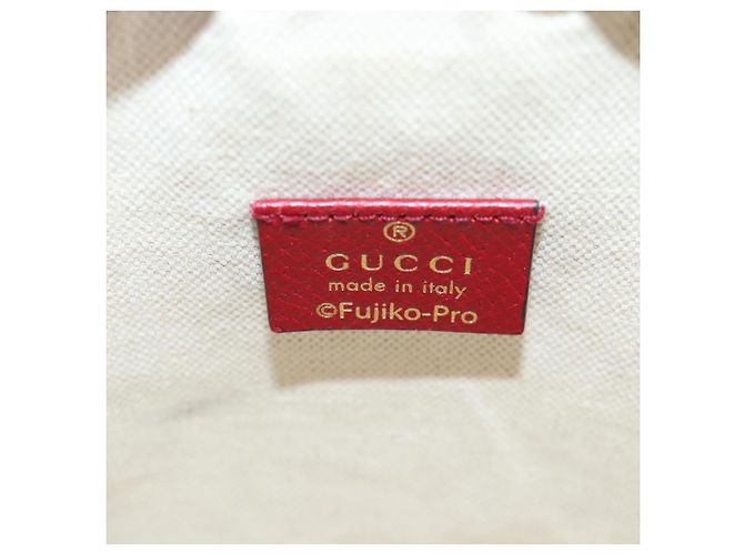 Borsa di collaborazione GUCCI Micro GG Supreme Doraemon in PVC beige 647801 Auth 135552SAM D'oro - vista 18