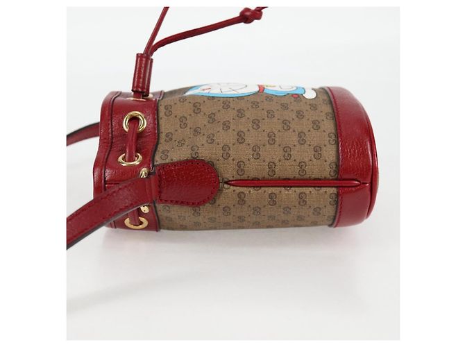 Borsa di collaborazione GUCCI Micro GG Supreme Doraemon in PVC beige 647801 Auth 135552SAM D'oro - vista 4
